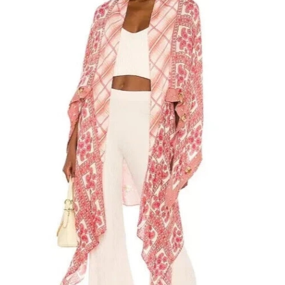 FREE PEOPLE American Pie Patchwork Kimono One Size